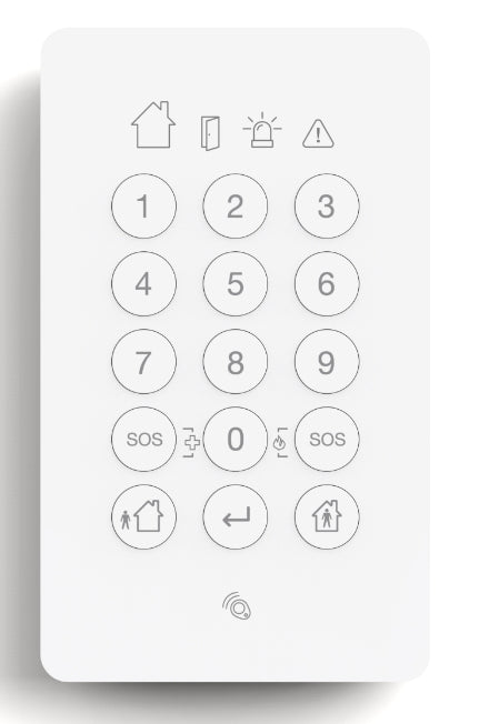 Shepherd Alarm System - 2-Way Wireless Advanced Icon Keypad with RFID Reader for Shepherd Control Panels, Easy and user-frien