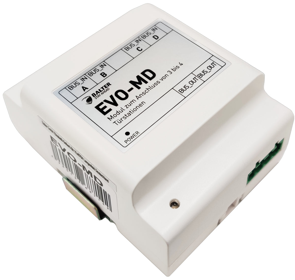 BALTER EVO 4-fach Verteiler, 2-Draht BUS Technologie, BUS-Verteiler für bis zu 4 Türstationen – EVO-MD
