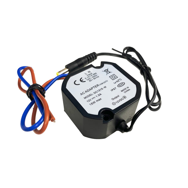 PSDC Stecker-Netzteil für eine Kamera, 12V DC 1,5Ah (18 Watt) – PSDC1215