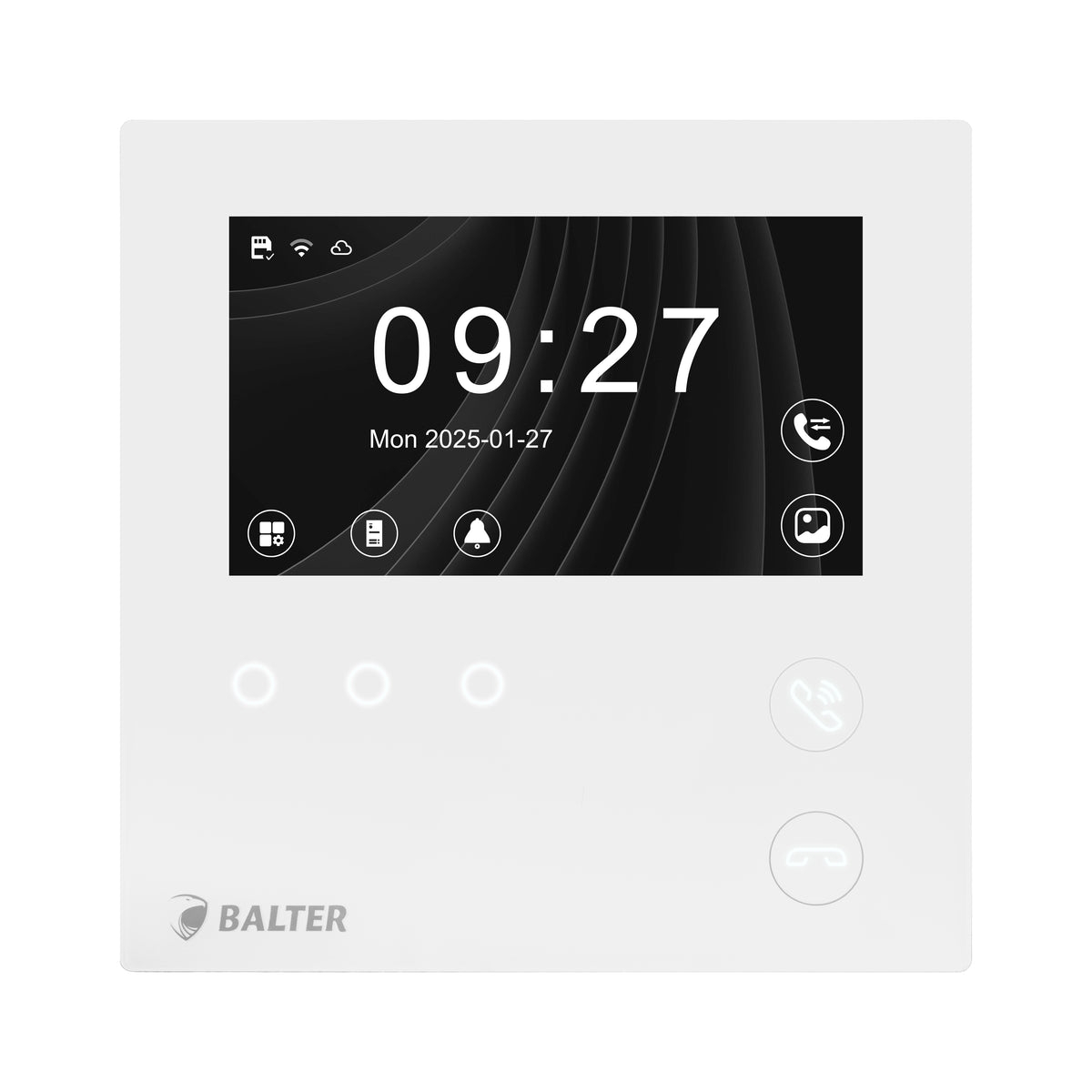 BALTER EVO HD MINI 4.3" WIFI Videostation, LCD-Farb-Bildschirm, microSD, Sensortasten, 2-Draht IP-BUS, Plaxiglas, Interkom, W