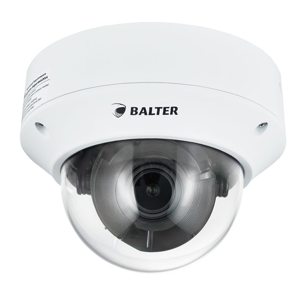BALTER X PRO NightHawk Vandalensichere IP Dome-Kamera mit 5.0MP Auflösung, 2.7-13.5mm AF Motorzoom, Nachtsicht 40m, WDR 120dB