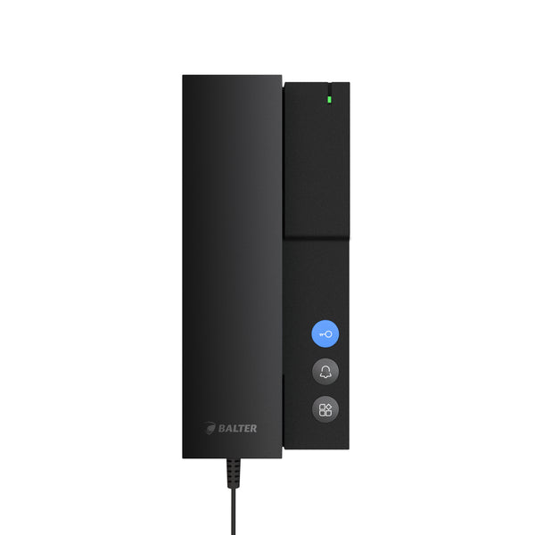 BALTER EVO-HD-BLACK-TALK Audiostation, 2-Draht BUS, Interkom intern, Sprachnachrichten, Türöffnen, Etagenklingel anschließbar