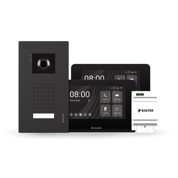 BALTER ENTRI L 2-Draht IP-BUS Komplettsystem – ENTRI-L-SET-BLACK-2M