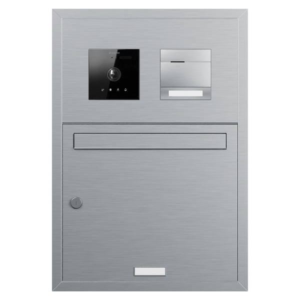 BALTER Unterputzbriefkasten für 1 Einheit, integrierte EVO-HD-PRO-Module: Kameramodul und Audiomodul mit 1 Ruftaste, Video-Tü