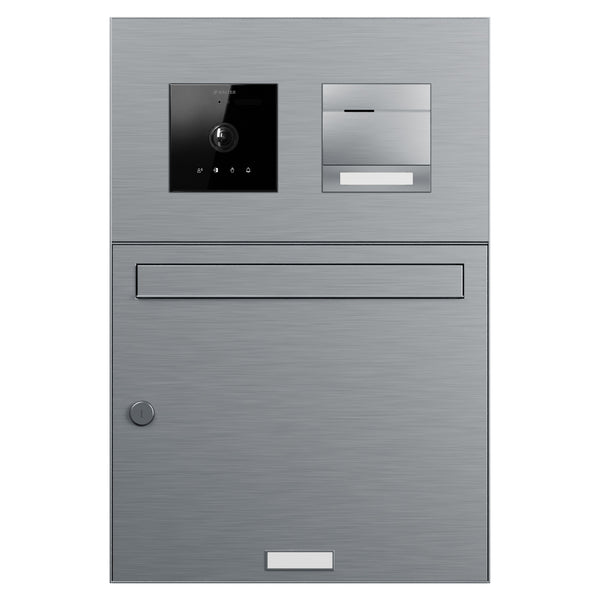 BALTER Aufputzbriefkasten für 1 Einheit, integrierte EVO-HD-PRO-Module: Kameramodul und Audiomodul mit 1 Ruftaste, Video-Türs