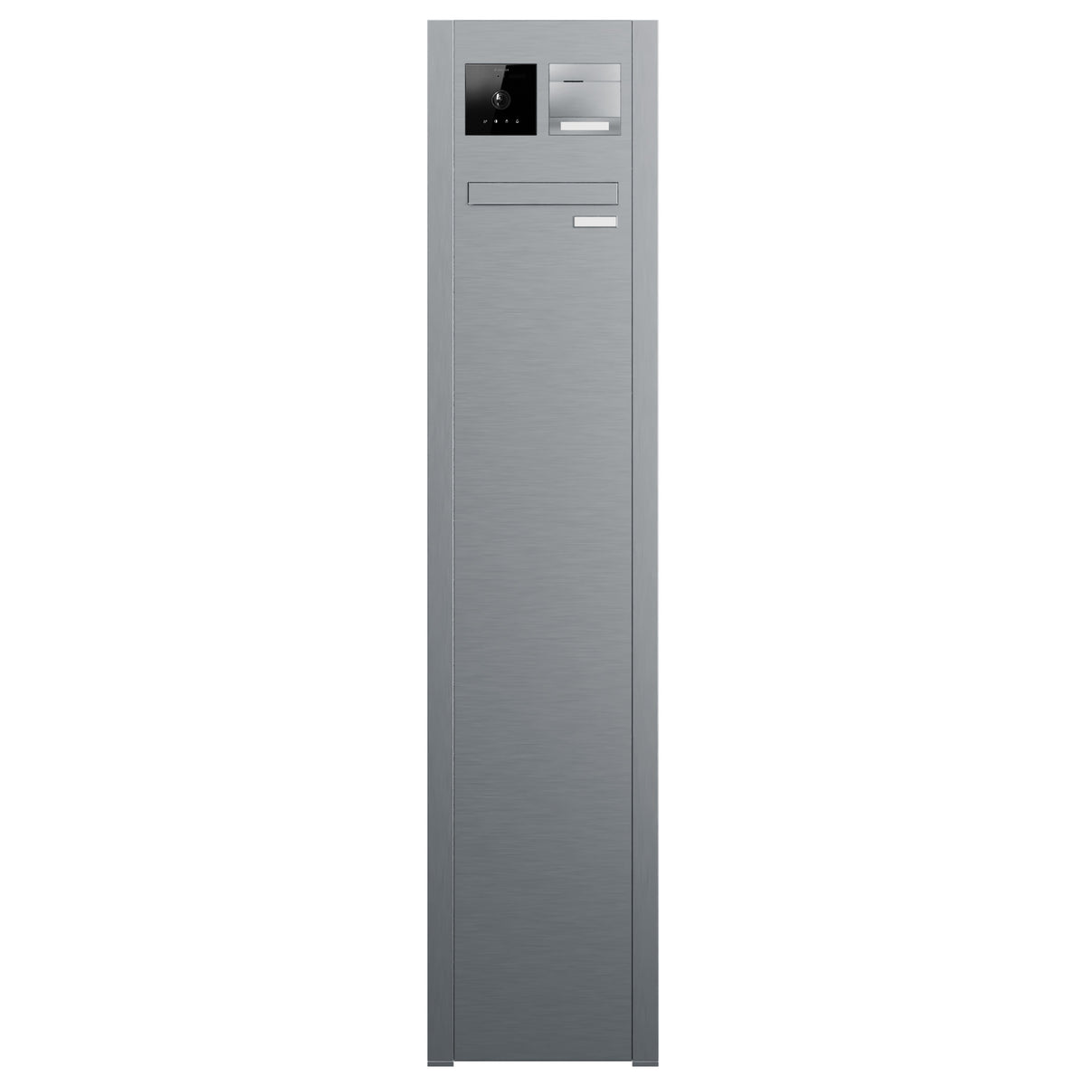 BALTER Standbriefkasten geschlossen für 1 Einheit, integrierte EVO-HD-PRO-Module: Kameramodul und Audiomodul mit 1 Ruftaste, 
