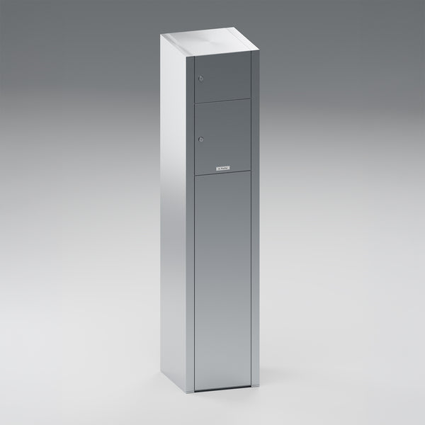 BALTER Standbriefkasten geschlossen für 1 Einheit, integrierte EVO-HD-PRO-Module: Kameramodul und Audiomodul mit 1 Ruftaste, 