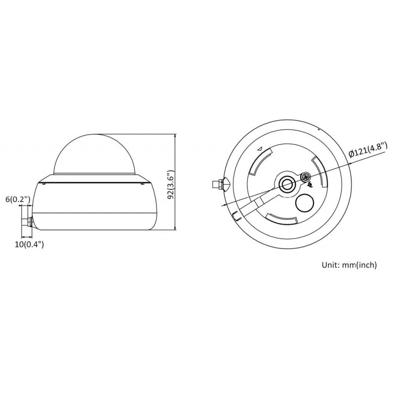 BALTER 5.0MP EXIR Analog HD Dome-Kamera, 2.8-12mm Motorzoom, Nachtsicht 30m, Smart-IR, WDR 120dB, Privatzonen...